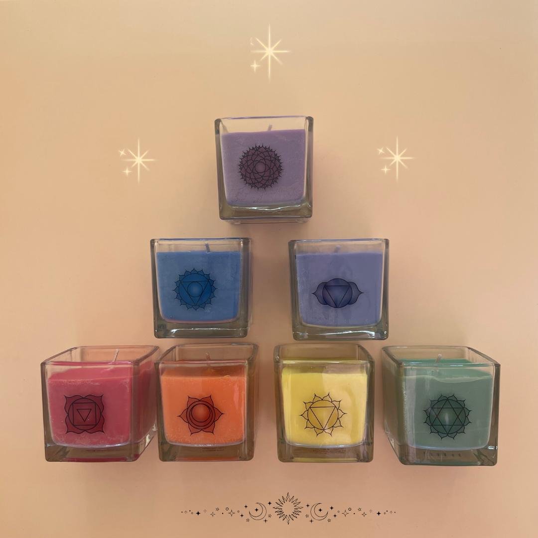Complete Set Chakra Geurkaarsen - Balans & Bewustwording (7 stuks) - Afbeelding 2