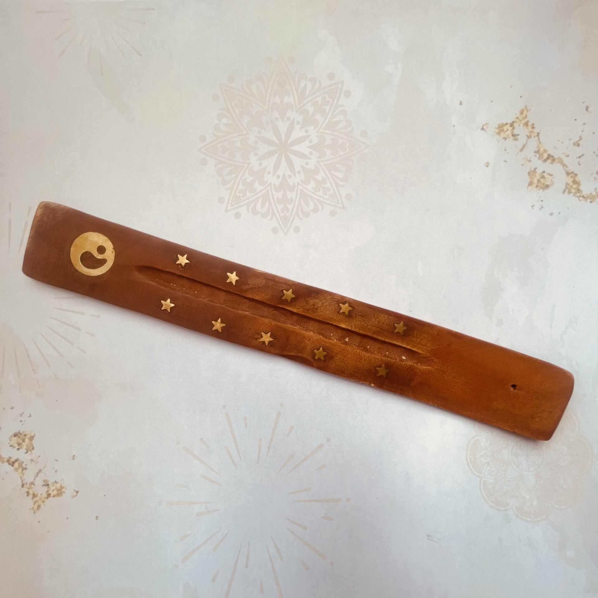 Wierookhouder – Houten Yin-Yang (Balans & Harmonie)